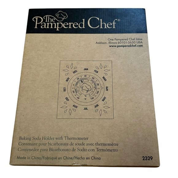 Pampered Chef Baking Soda Holder with Thermometer NIB - Picture 2 of 5